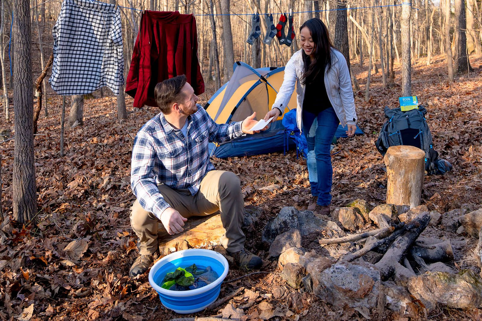 Using Laundry Sheet While Camping