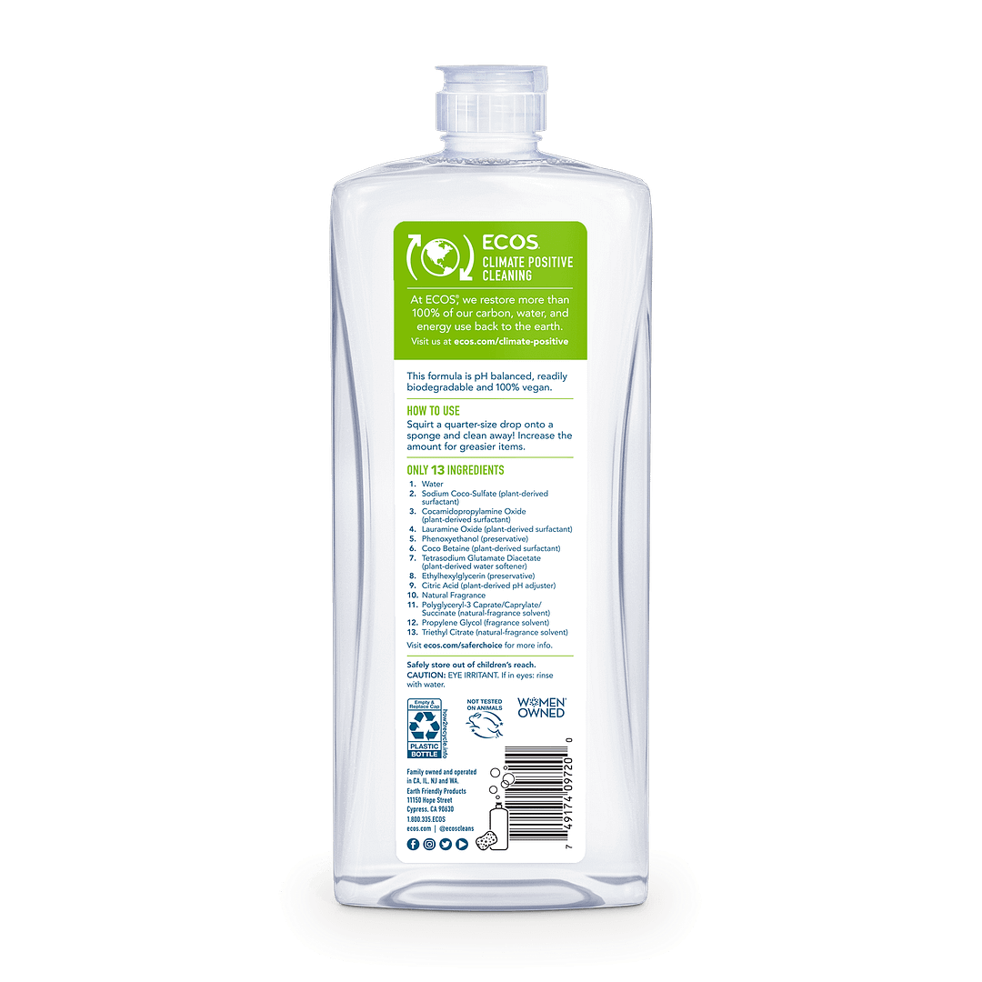 ECOS Dish Soap Pear Back