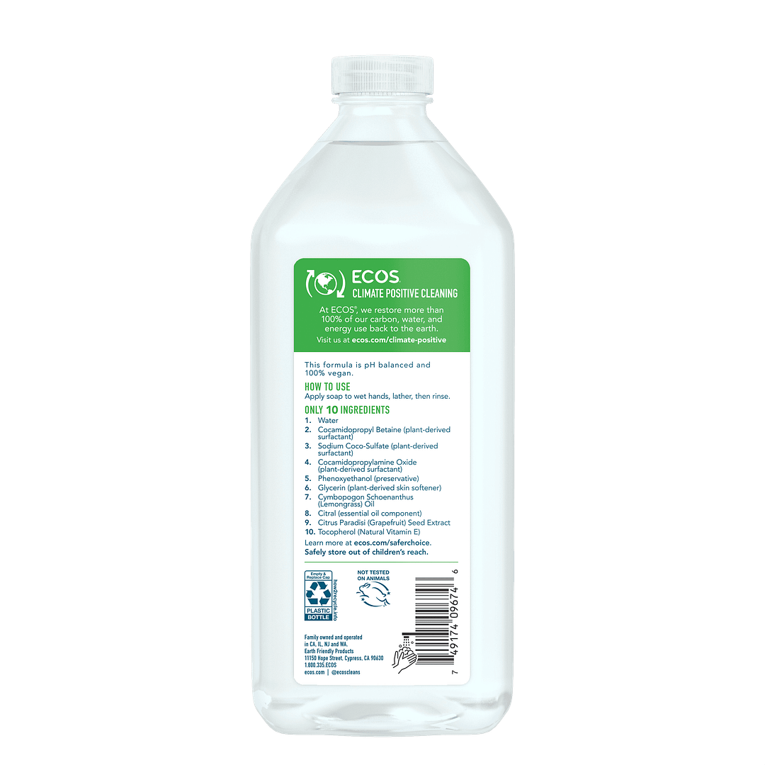 Lemongrass Hand Soap Refill Back